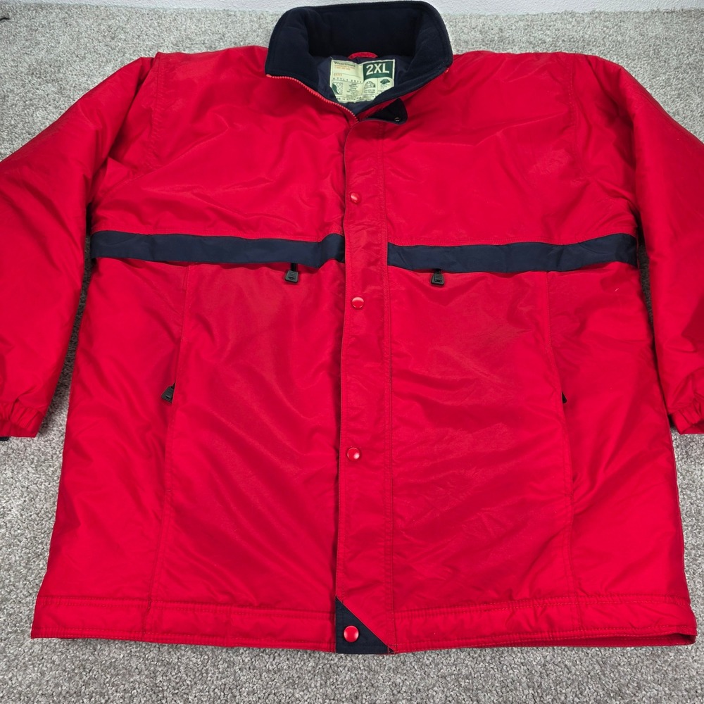 Vtg WearGuard Mens 2XL Red Thinsulate Insulated Parka Jacket Style 2934 Workwear